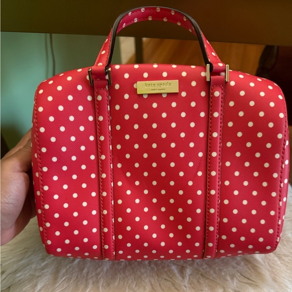 *Host Pick*Kate Spade Red and White Polka Dot Cosmetic Bag